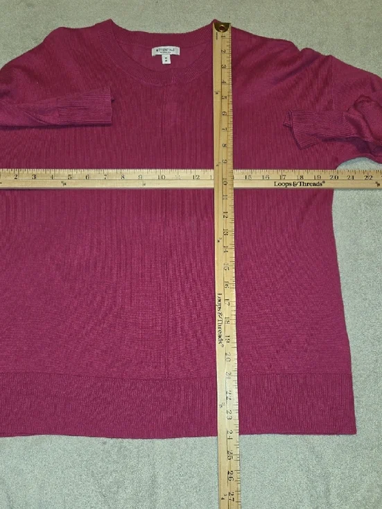 Essentials Women's Crewneck Sweater in Raspberry - Picture 5 of 5